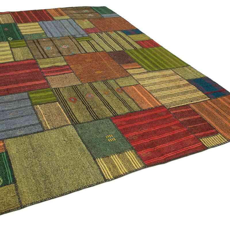 Multicolor Patchwork Kilim Rug - 8' 2" x 11' 7" (98" x 139") - K0058571