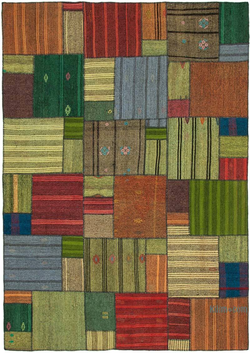 Multicolor Patchwork Kilim Rug - 8' 2" x 11' 7" (98" x 139") - K0058571