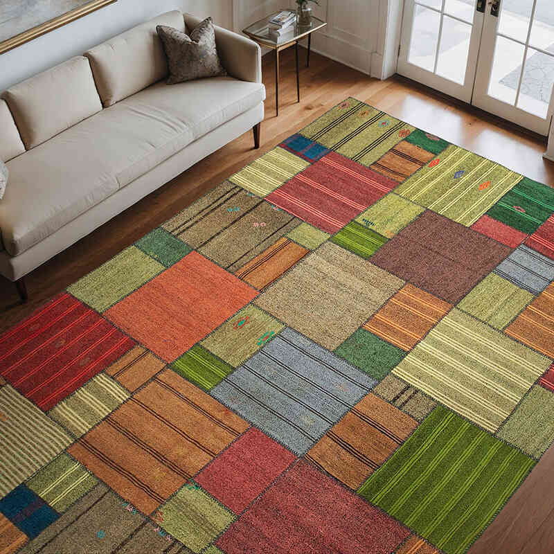 Patchwork Kilim Rug - 8' 2" x 11' 7" (98" x 139") - K0058572
