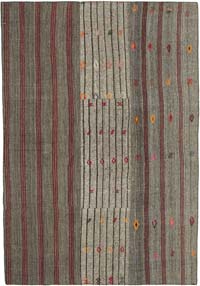 Gris Alfombra Kilim De Retazos - 251 cm x 360 cm