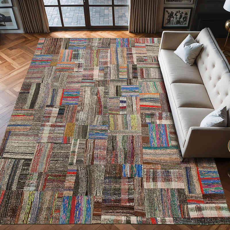 Patchwork Kilim Rug - 8' 7" x 12' 5" (103" x 149") - K0058592