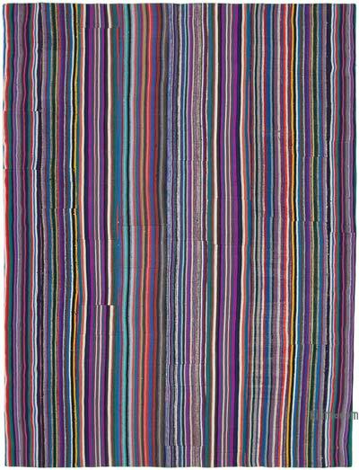 Çok Renkli Anadolu Çaput Patchwork Kilim - 279 cm x 369 cm