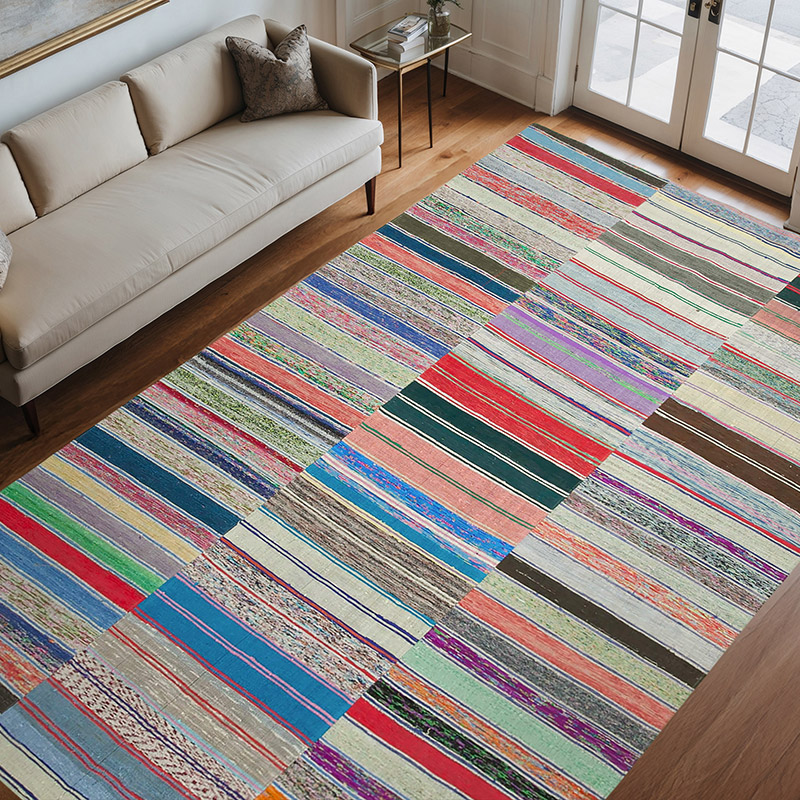 Patchwork Kilim Rug - 7' 3" x 11' 2" (87" x 134") - K0058610