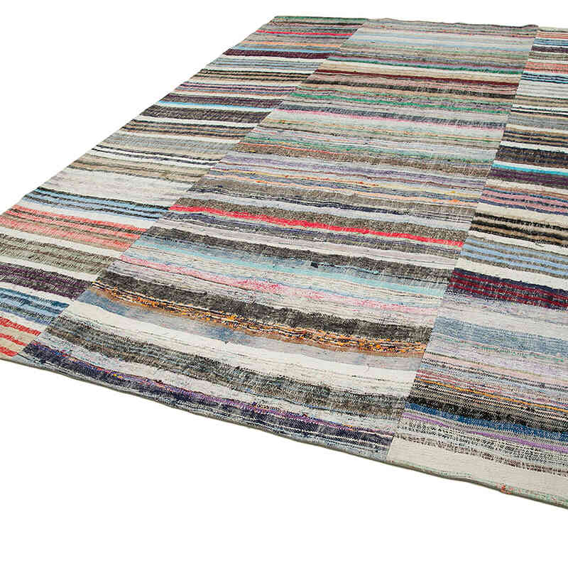 Çok Renkli Anadolu Çaput Patchwork Kilim - 277 cm x 398 cm - K0058624