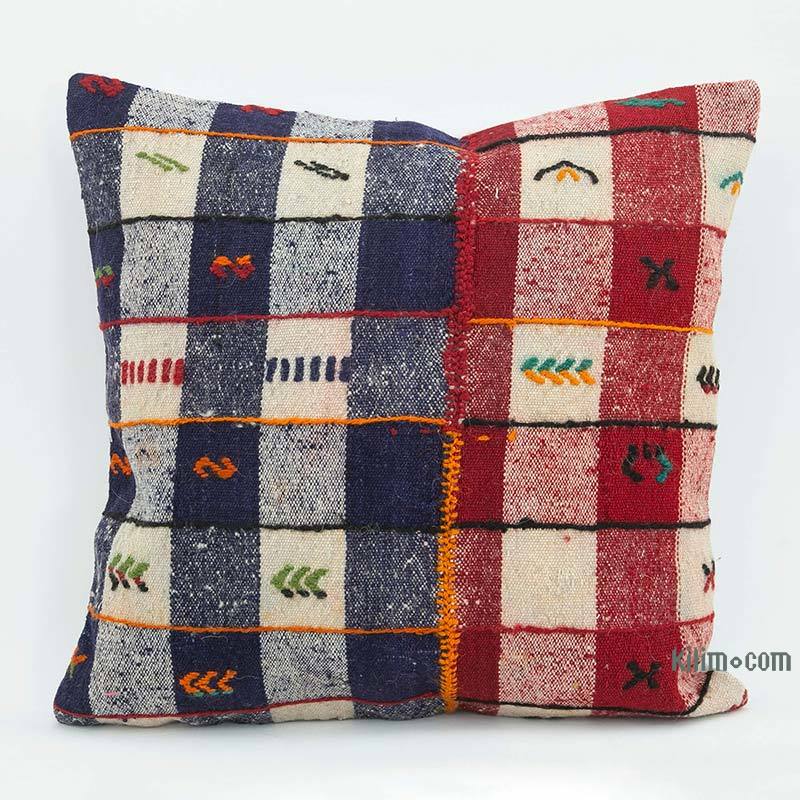 Multicolor Kilim Pillow Cover - 1' 8" x 1' 8" (20" x 20") - K0058909
