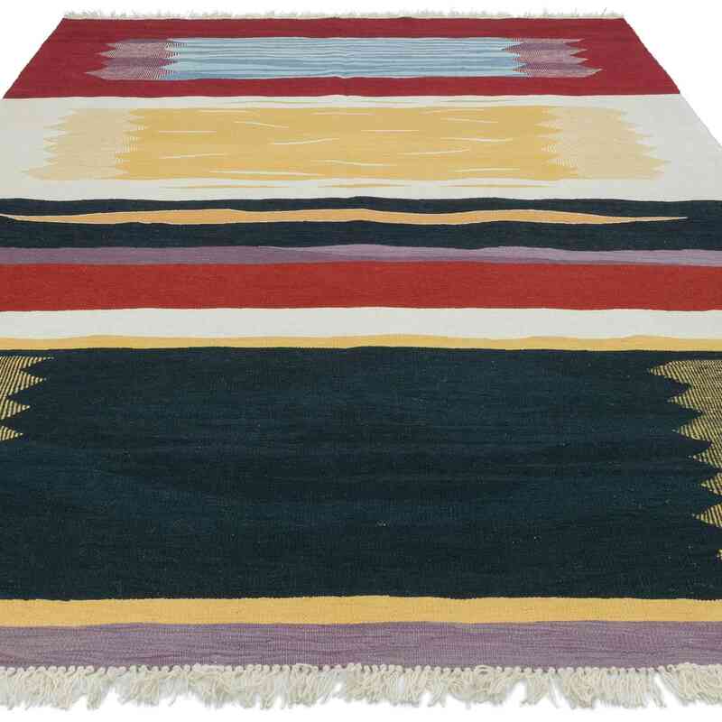 Çok Renkli Yeni Kök Boya El Dokuma Kilim - 193 cm x 281 cm - K0059013