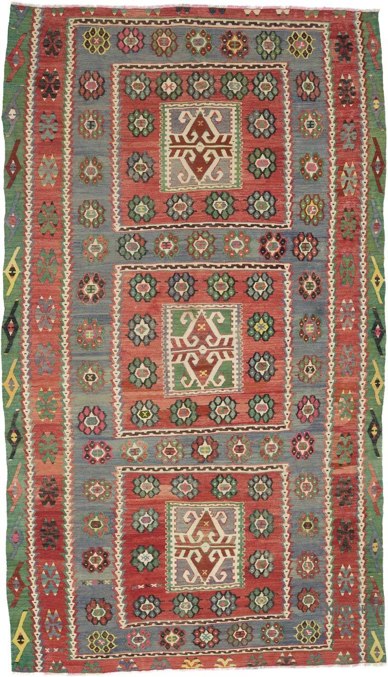 K0059200 Vintage Esme Kilim Rug 5' 9" x 10' 1" (69" x 121")