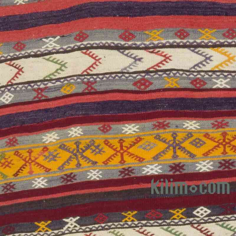 Multicolor Vintage Sivas Kilim Runner - 3' 1" x 9' 6" (37 in. x 114 in.) - K0059213