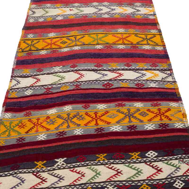 Çok Renkli Sivas Kilim Yolluk - 93 cm x 290 cm - K0059213