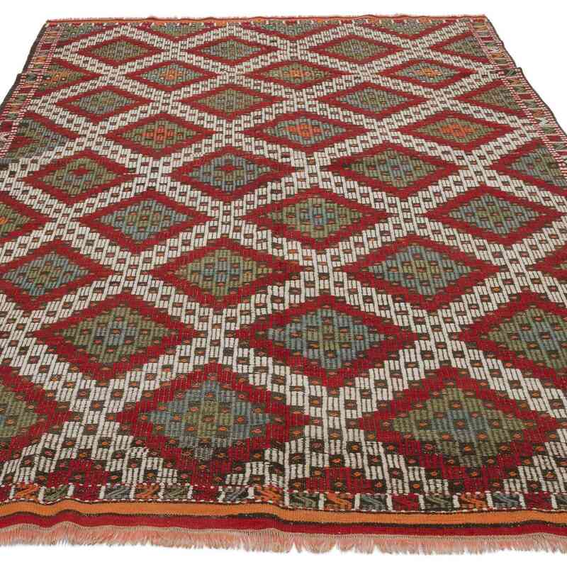 Multicolor Vintage Manisa Jijim Rug - 5' 5" x 8' 8" (65 in. x 104 in.) - K0059234