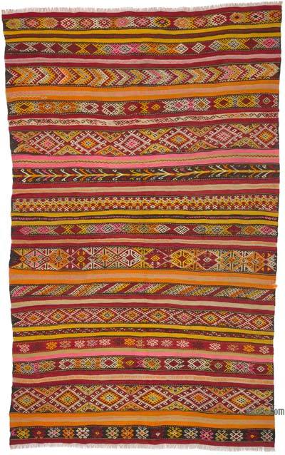 Multicolor Vintage Sivas Kilim Rug - 5' 5" x 8' 7" (65 in. x 103 in.)