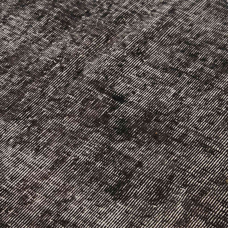 Black Over-dyed Vintage Hand-Knotted Turkish Rug - 6' 1" x 9' 9" (73" x 117") - K0059266