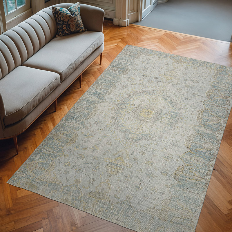 Over-dyed Vintage Hand-Knotted Turkish Rug - 5' 9" x 8' 11" (69" x 107") - K0059267