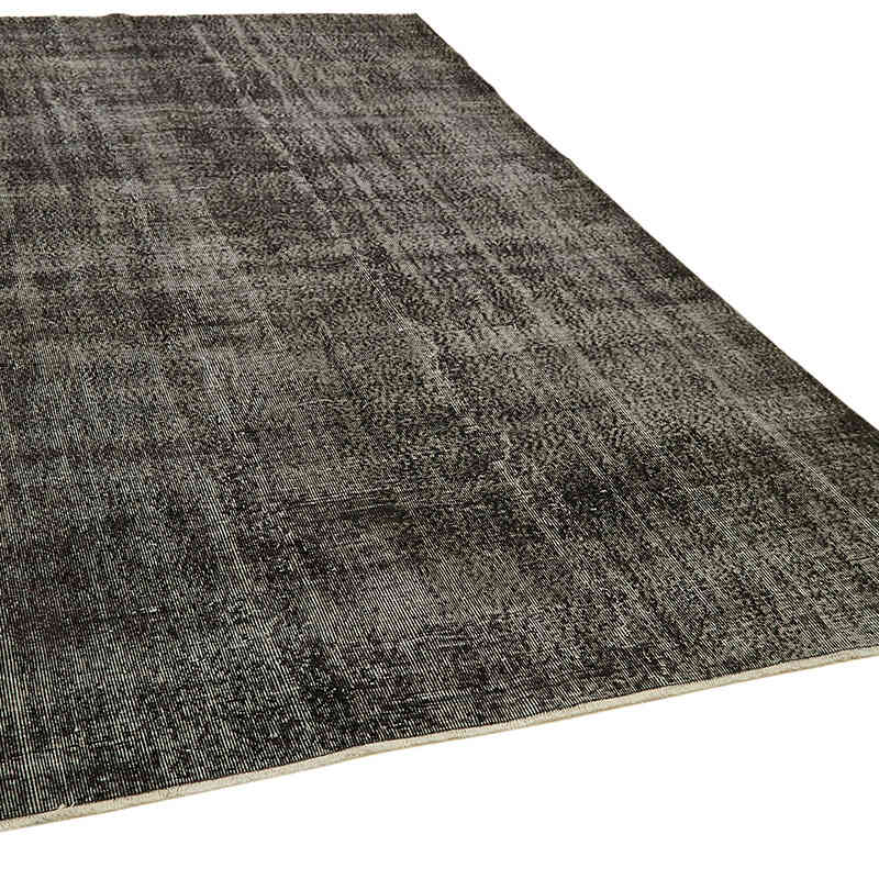 Negro Alfombra Turca Vintage Sobre-teñida - 184 cm x 300 cm - K0059268