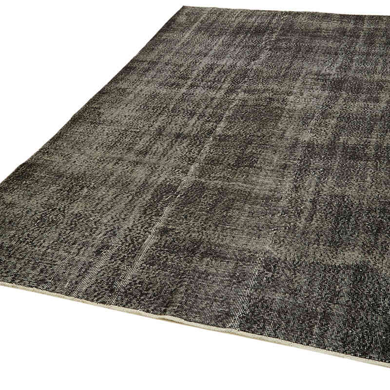 Negro Alfombra Turca Vintage Sobre-teñida - 184 cm x 300 cm - K0059268