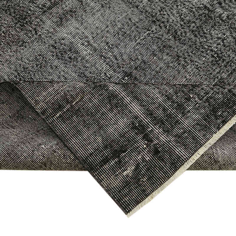 Negro Alfombra Turca Vintage Sobre-teñida - 184 cm x 300 cm - K0059268