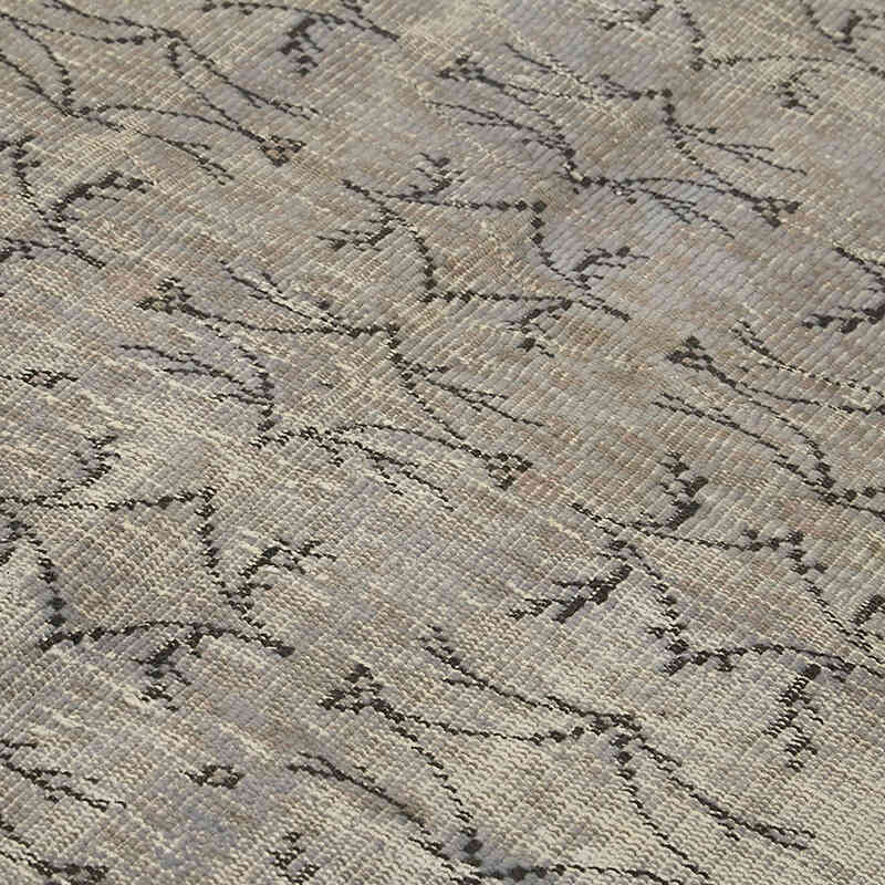 Gris Alfombra Turca Vintage Sobre-teñida - 156 cm x 256 cm - K0059270