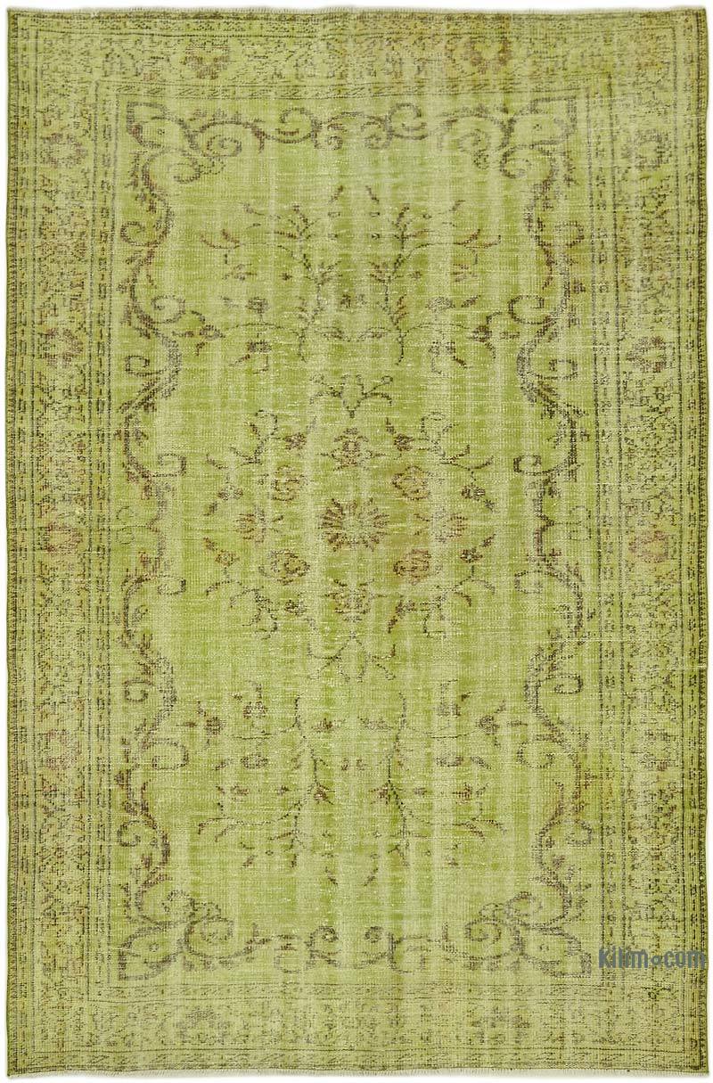 Yeşil Boyalı El Dokuma Anadolu Halısı - 180 cm x 269 cm - K0059275