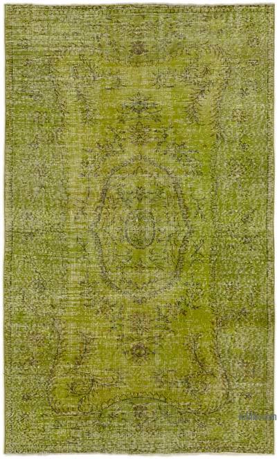 Yeşil Boyalı El Dokuma Anadolu Halısı - 164 cm x 273 cm