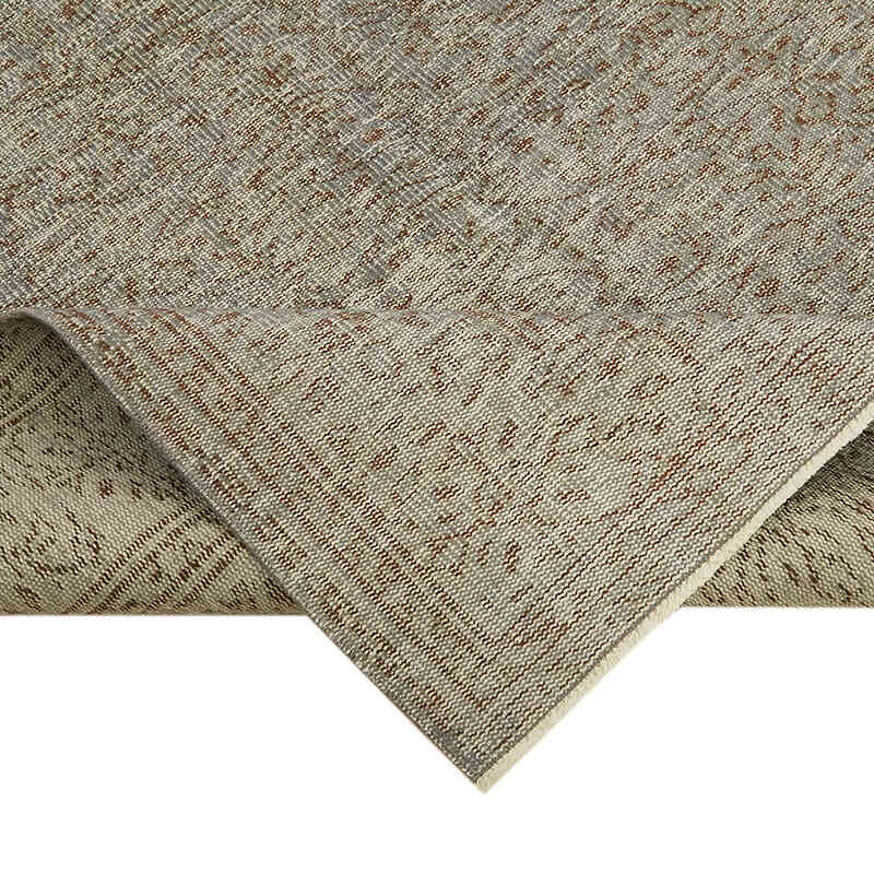 Blue Over-dyed Vintage Hand-Knotted Turkish Rug - 5' 2" x 7' 9" (62" x 93") - K0059280