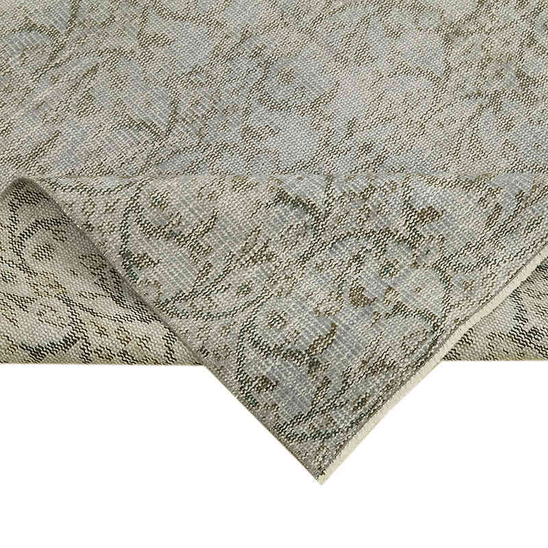 Blue Over-dyed Vintage Hand-Knotted Turkish Rug - 4' 8" x 6' 11" (56" x 83") - K0059287