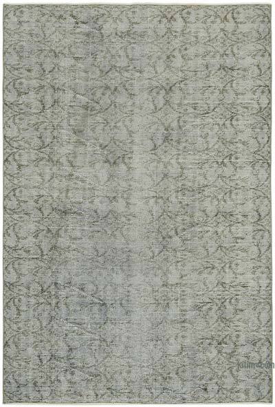 Blue Over-dyed Vintage Hand-Knotted Turkish Rug - 4' 8" x 6' 11" (56 in. x 83 in.)