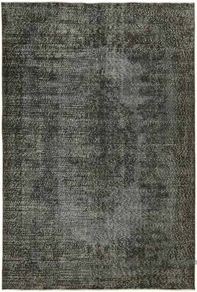 Siyah Boyalı El Dokuma Anadolu Halısı - 203 cm x 305 cm
