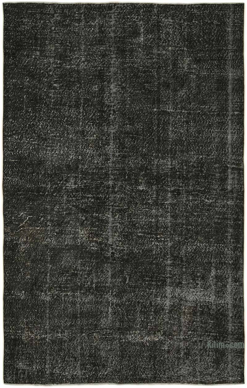 Siyah Boyalı El Dokuma Anadolu Halısı - 190 cm x 298 cm - K0059291