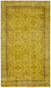 Sarı Boyalı El Dokuma Anadolu Halısı - 154 cm x 266 cm