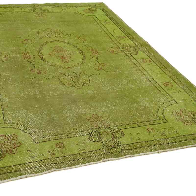 Yeşil Boyalı El Dokuma Anadolu Halısı - 198 cm x 298 cm - K0059295