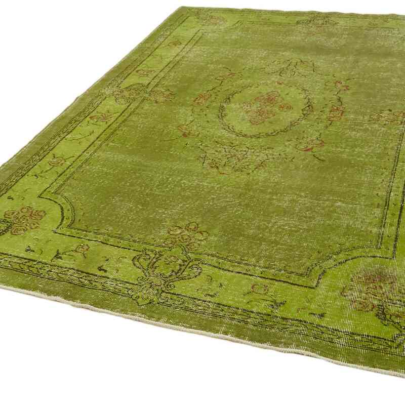 Yeşil Boyalı El Dokuma Anadolu Halısı - 198 cm x 298 cm - K0059295