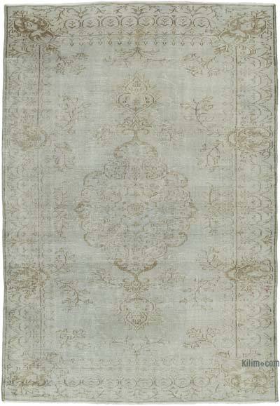 Gri Boyalı El Dokuma Anadolu Halısı - 197 cm x 284 cm