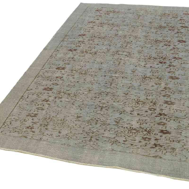 Grey Over-dyed Vintage Hand-Knotted Turkish Rug - 4' 10" x 7' 8" (58 in. x 92 in.) - K0059302