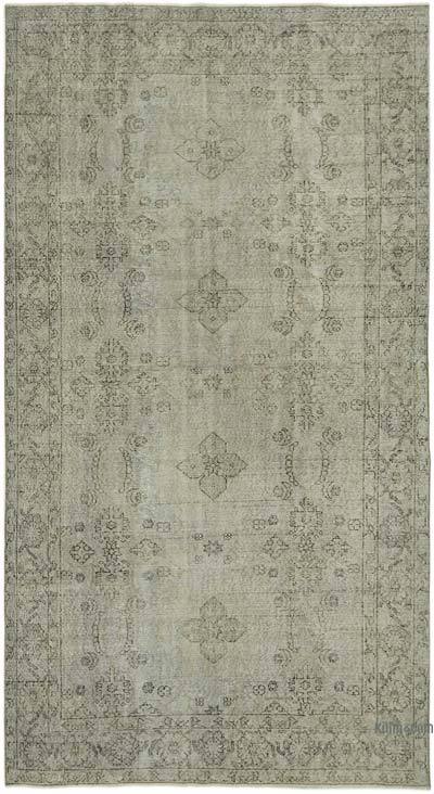 Gri Boyalı El Dokuma Anadolu Halısı - 170 cm x 304 cm