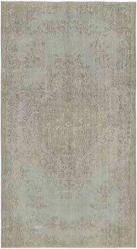 Açık Mavi Boyalı El Dokuma Anadolu Halısı - 144 cm x 260 cm