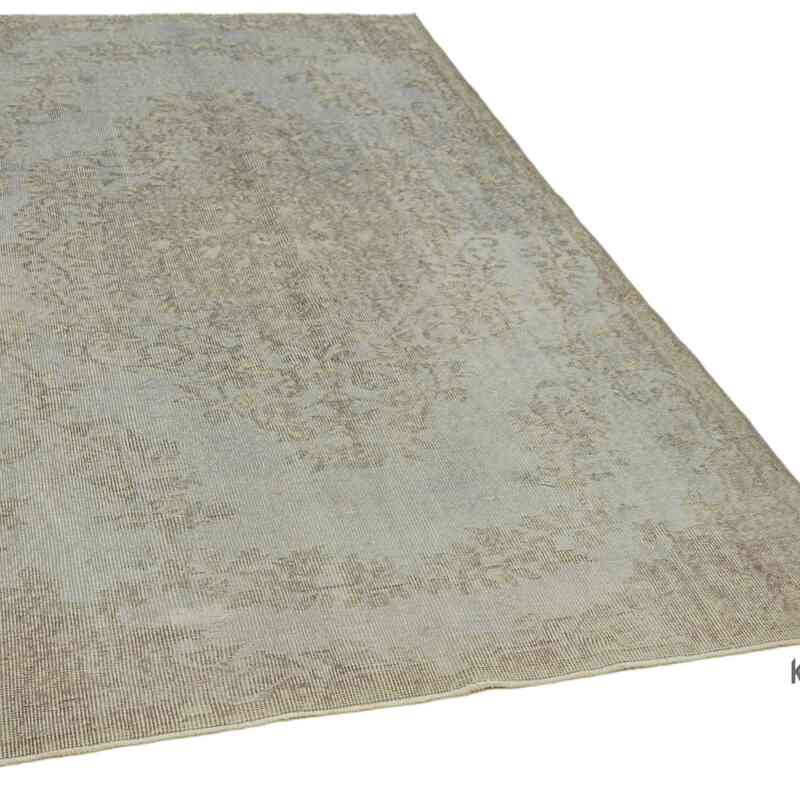 Azul claro Alfombra Turca Vintage Sobre-teñida - 144 cm x 260 cm - K0059308