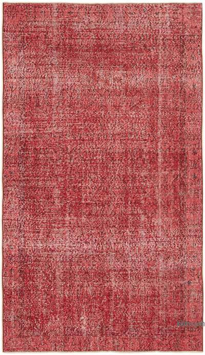 Kırmızı Boyalı El Dokuma Anadolu Halısı - 149 cm x 258 cm