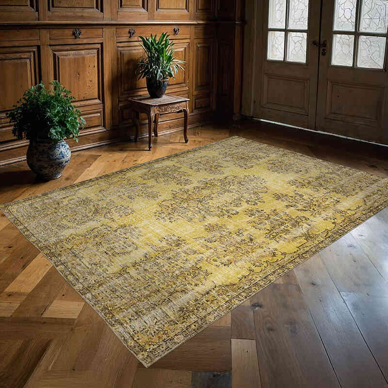 Alfombra Turca Vintage Sobre-teñida - 167 cm x 225 cm - K0059314