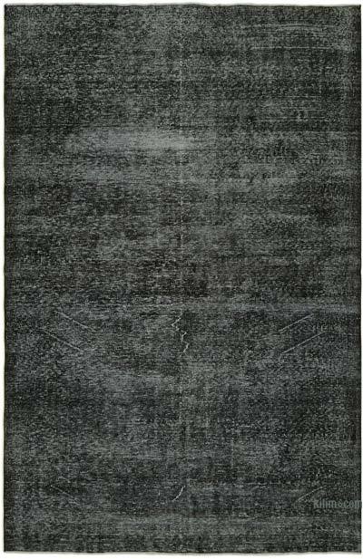 Siyah Boyalı El Dokuma Anadolu Halısı - 197 cm x 295 cm