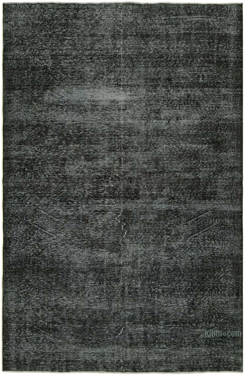 Siyah Boyalı El Dokuma Anadolu Halısı - 197 cm x 295 cm - K0059315