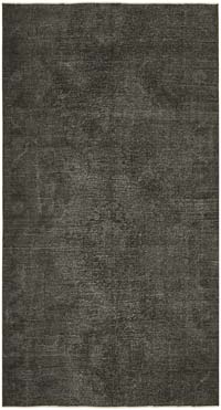 Siyah Boyalı El Dokuma Anadolu Halısı - 147 cm x 268 cm