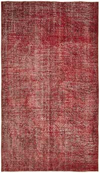 Kırmızı Boyalı El Dokuma Anadolu Halısı - 155 cm x 264 cm