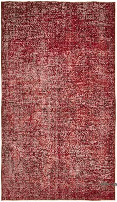 Kırmızı Boyalı El Dokuma Anadolu Halısı - 155 cm x 264 cm