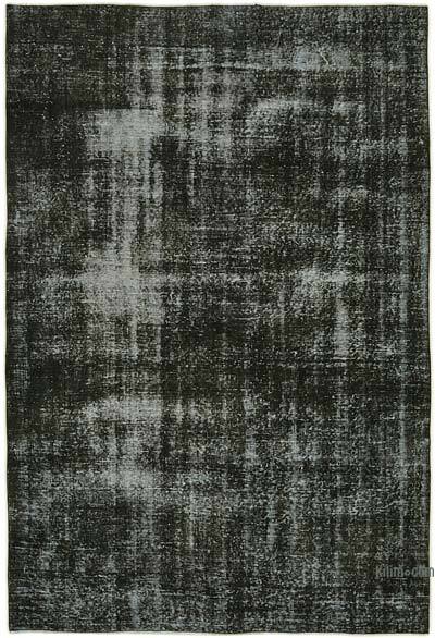 Siyah Boyalı El Dokuma Anadolu Halısı - 184 cm x 267 cm