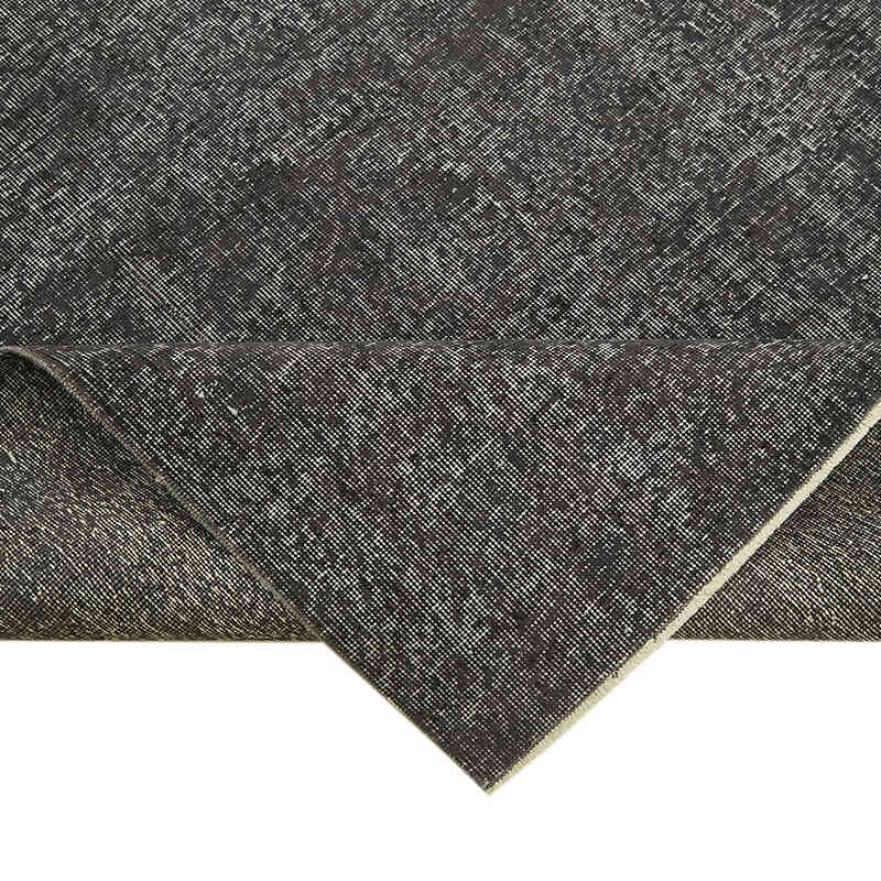 Negro Alfombra Turca Vintage Sobre-teñida - 186 cm x 284 cm - K0059334