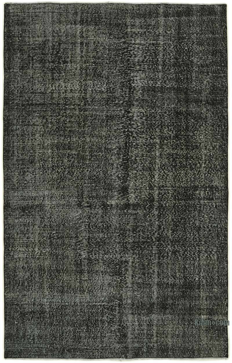 Siyah Boyalı El Dokuma Anadolu Halısı - 160 cm x 252 cm - K0059341