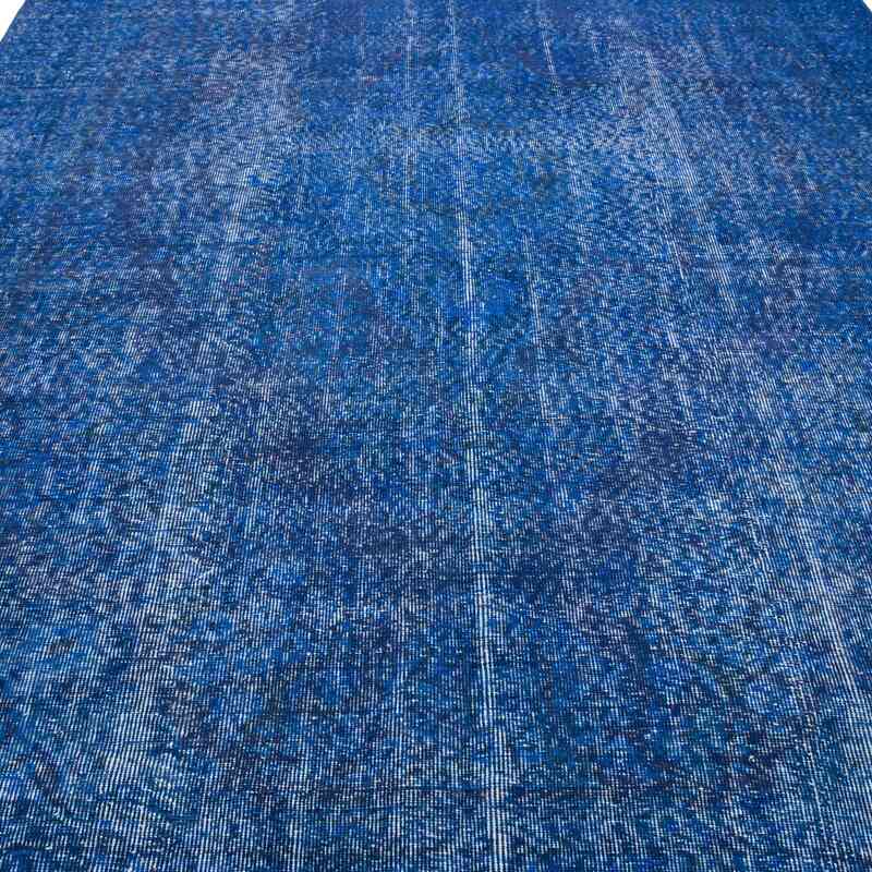 Azul Alfombra Turca Vintage Sobre-teñida - 203 cm x 296 cm - K0059345