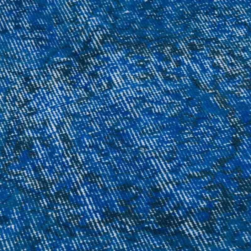 Azul Alfombra Turca Vintage Sobre-teñida - 203 cm x 296 cm - K0059345