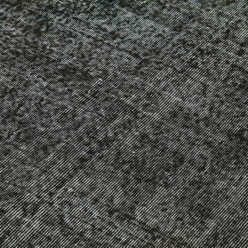 Black Over-dyed Vintage Hand-Knotted Turkish Rug - 5' 3" x 8' 9" (63" x 105") - K0059353
