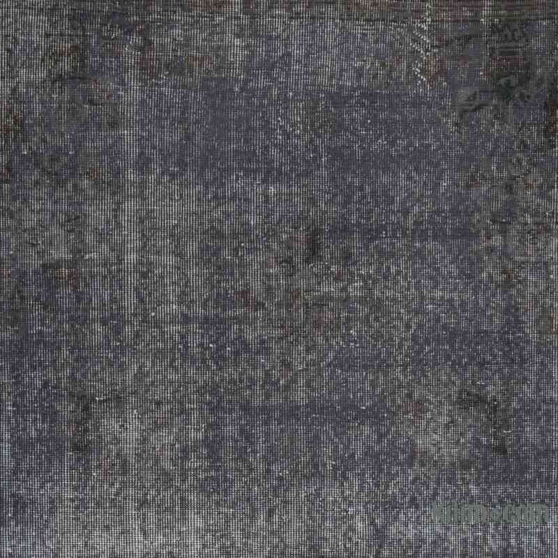 Grey Over-dyed Vintage Hand-Knotted Turkish Rug - 5' 4" x 9' 4" (64" x 112") - K0059355